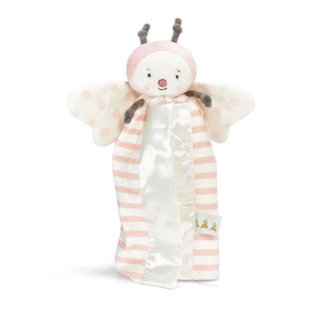 Bunnies by the Bay Butterfly Bye Bye Buddy Baby  Blanket Lovey Pink Dots Stripes